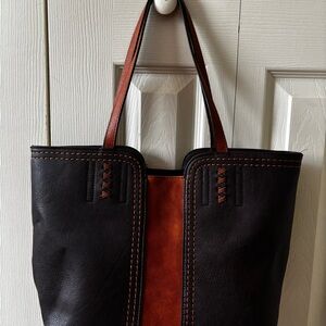 Montana West Black and Brown Tote Bag